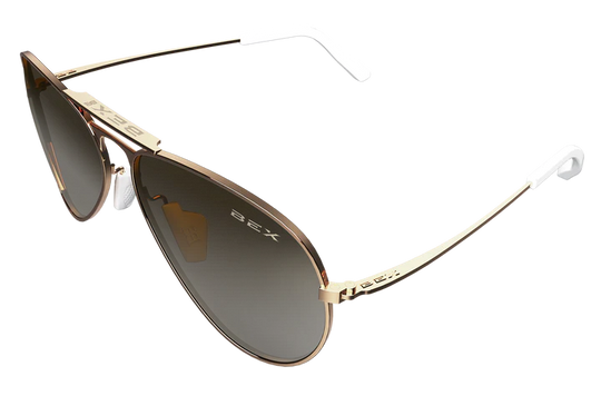 BEX Wesley Rose Gold/Brown Sunglasses - WXBR