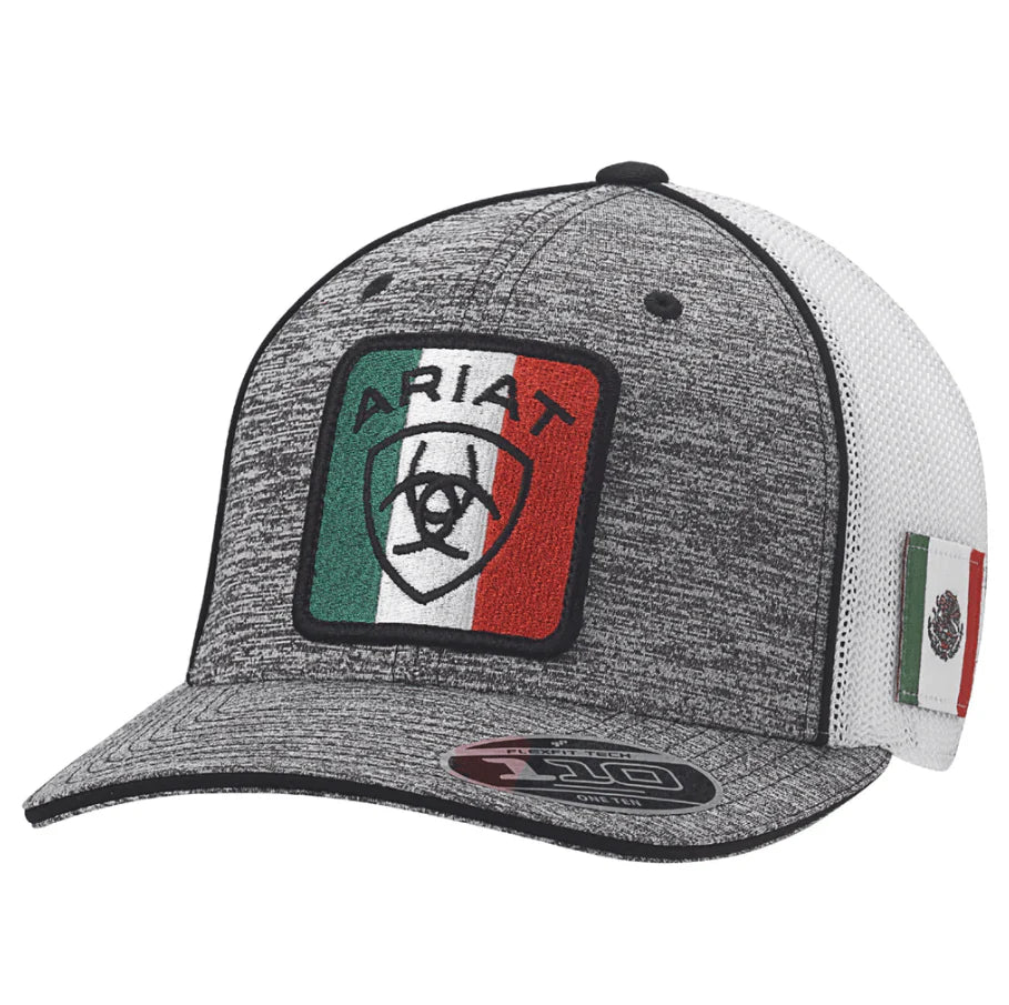Ariat Mexican Flag Patch Heather Grey Ball Cap - A300015106