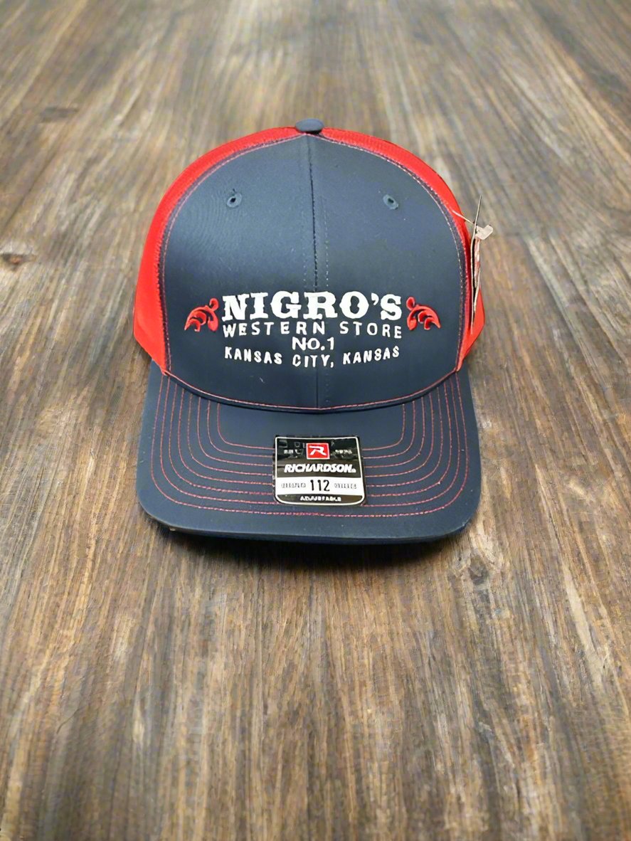 Nigros Richardson 112 Six Panel Low Profile Navy & Red Snapback - NBC #24
