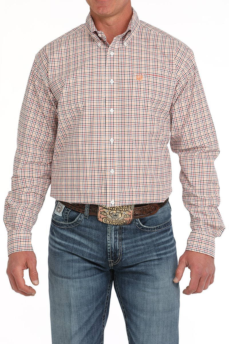 Men's Cinch Plaid Button-Down Western Shirt