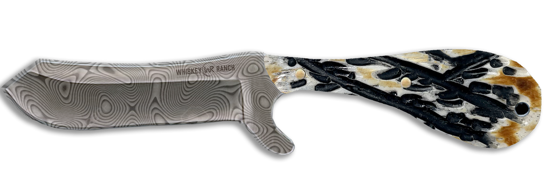 Whiskey Ranch Burnt Bone Bullcutter Knife - WB42-19