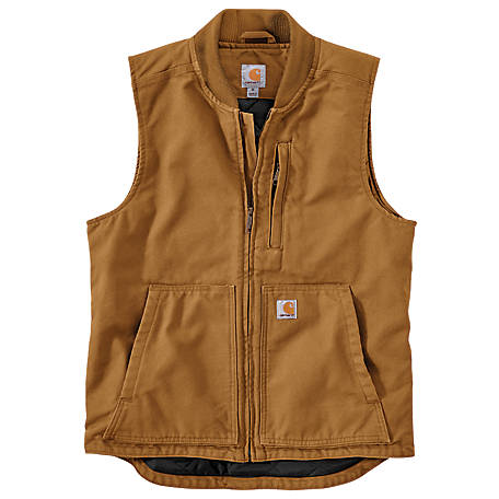 Men's Carhartt Loose Fit Washed Duck Insulated Rib Collar Vest