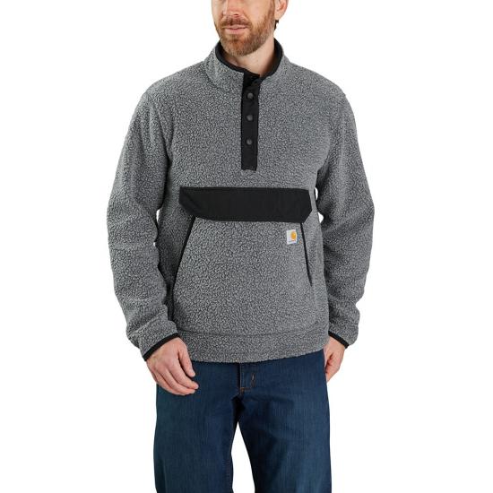 Men's Carhartt Relaxed Fit Fleece Snap Front Jacket - 104991 - FINAL SALE