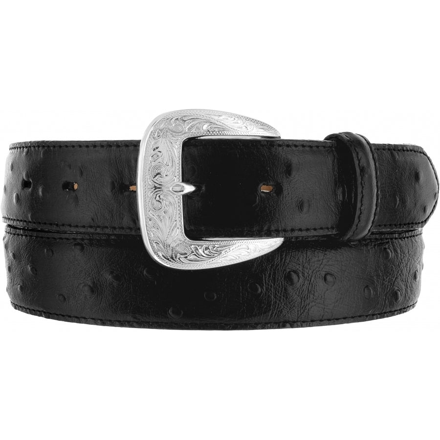 Tony Lama Men's Ostrich Print Dress Belt Black 32 Tony Lama Men's Ostrich Print Dress Belt Black 32