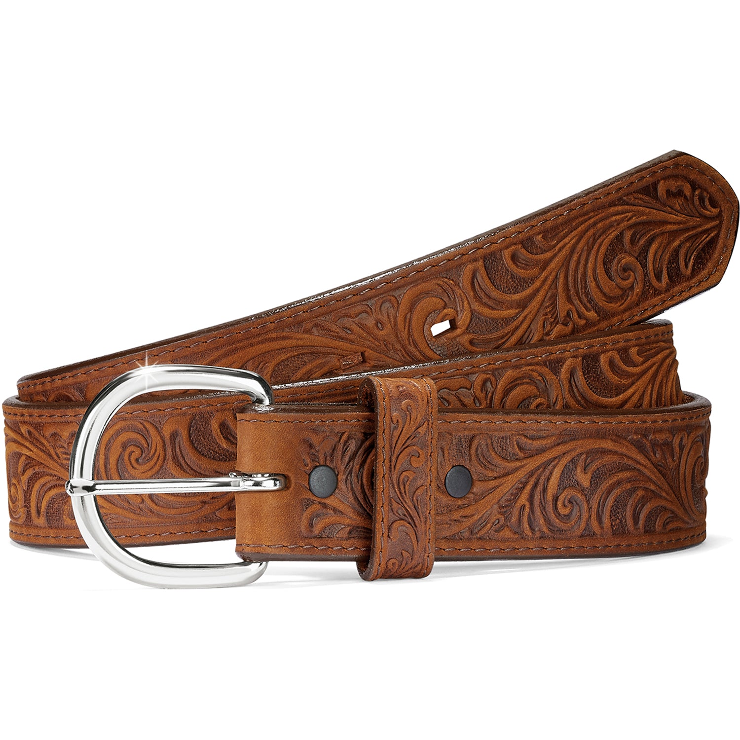 Justin Western Scroll Tooled Belt – Nigro's Western Store #1
