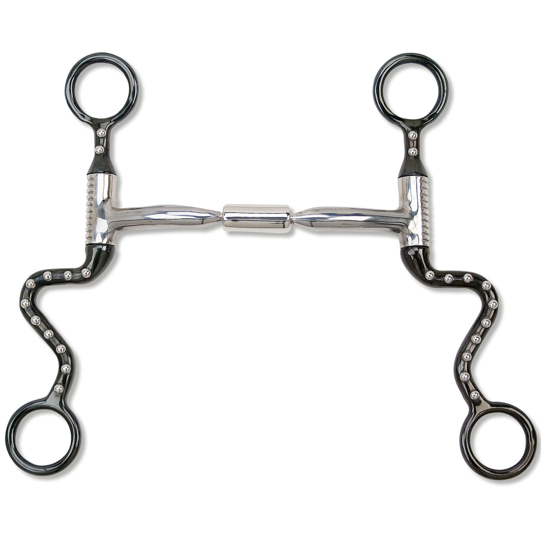 Toklat Myler Black Steel Seven Shank with Comfort Snaffle Wide Barrel MB 02