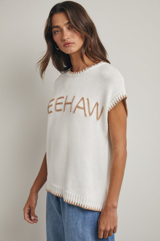 Ladies WishList 'Yeehaw' Hand Lettered Sweater - WL24-9582