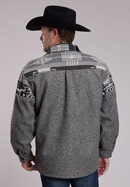Men's Roper 3304 Grey/Charcoal Aztec Pieced with Provence Weave - 6260 GY