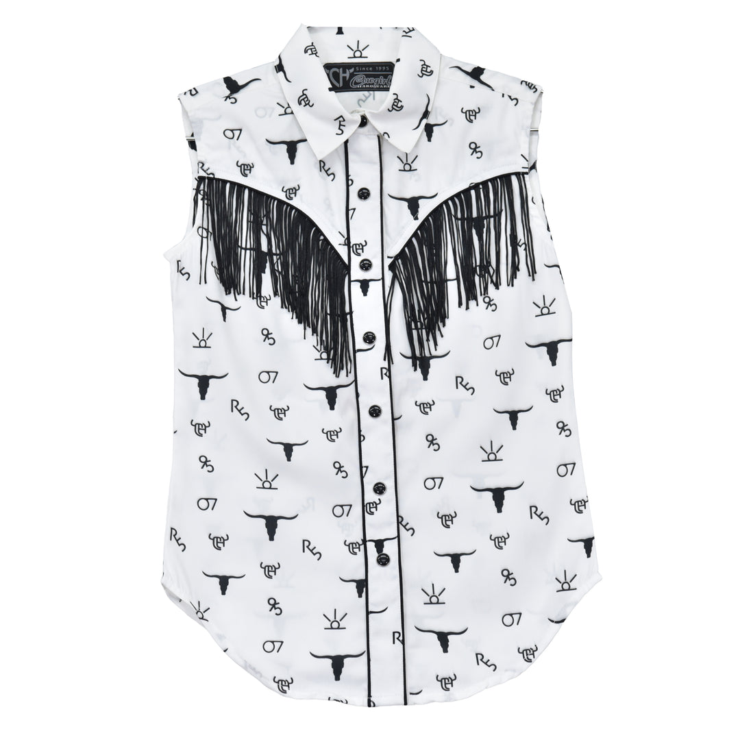 Cowboy Hardware White Branding Irons Sleeveless Shirt - 465696