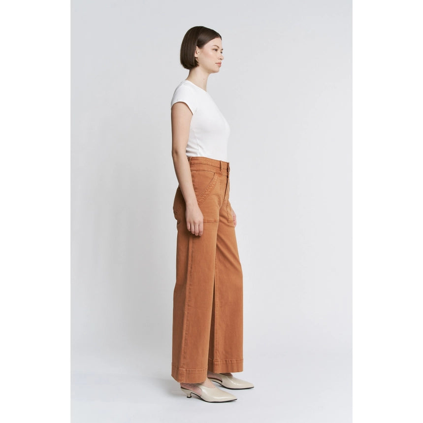 Ladies Mica Denim Super High Wide Leg Cinnamon Jean - MDP-W3209CM