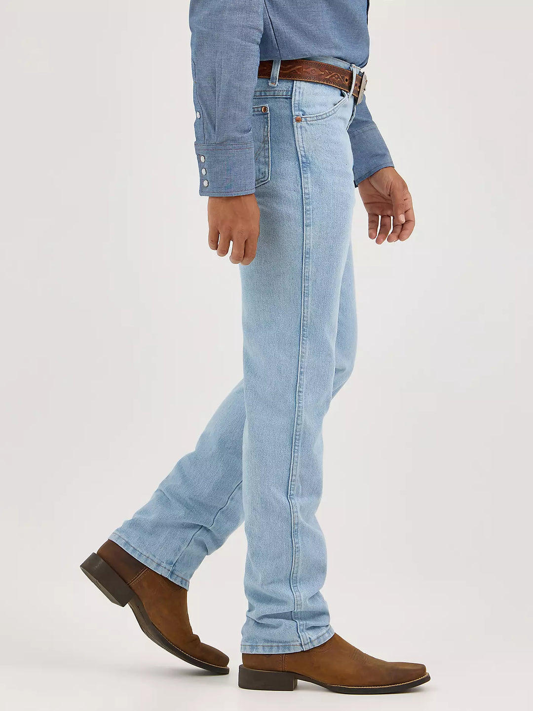 Men's Wrangler Cowboy Cut Slim Fit Jeans Bleach Wash - 936GBH
