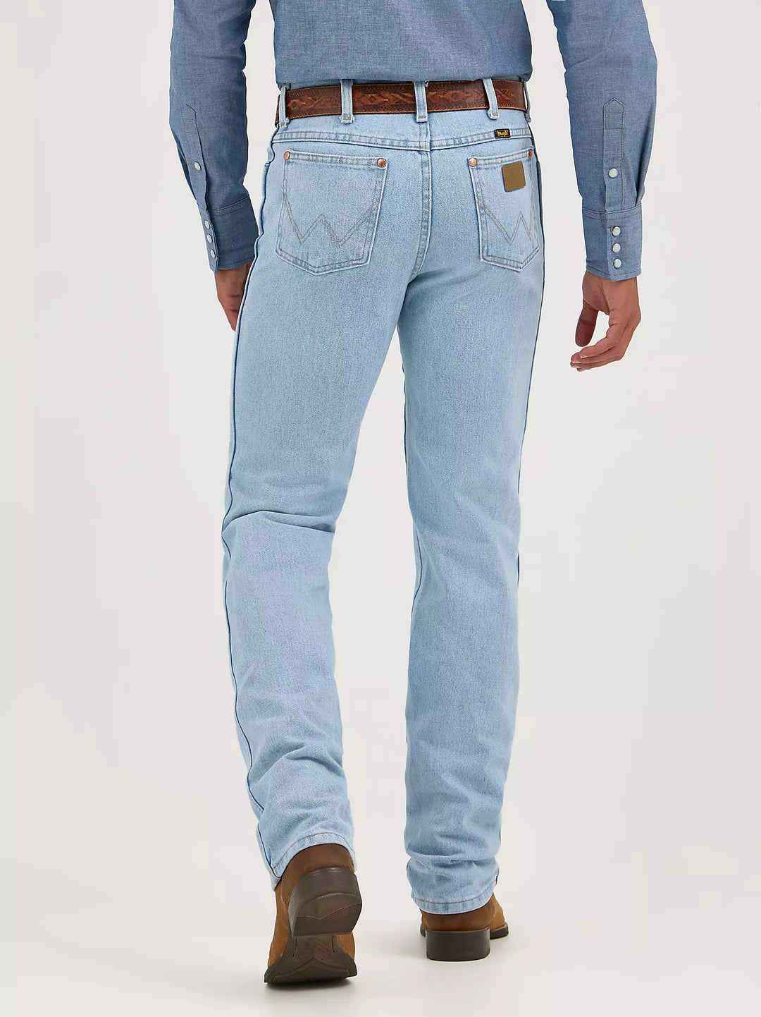 Men's Wrangler Cowboy Cut Slim Fit Jeans Bleach Wash - 936GBH