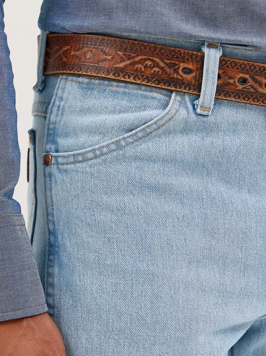 Men's Wrangler Cowboy Cut Slim Fit Jeans Bleach Wash - 936GBH
