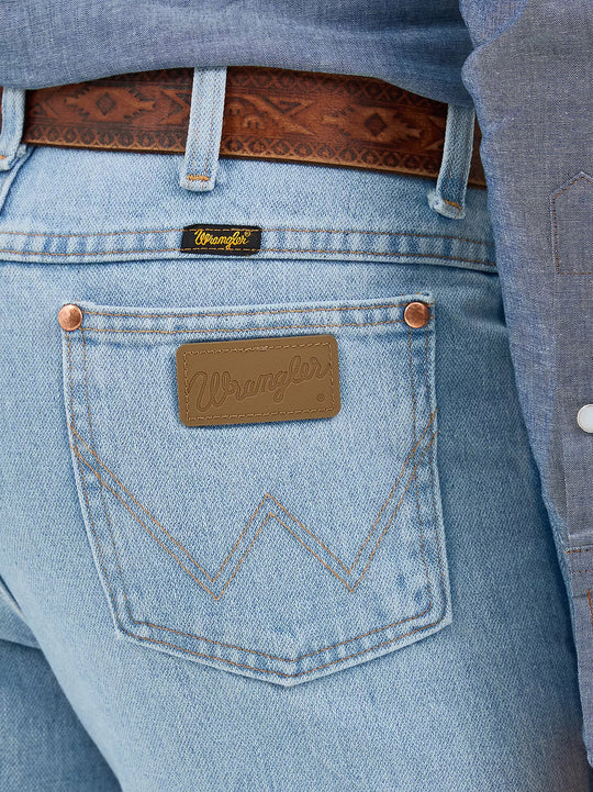 Men's Wrangler Cowboy Cut Slim Fit Jeans Bleach Wash - 936GBH