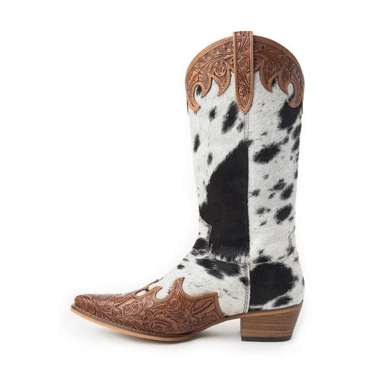 Ladies Myra Adelaide Hair-On High Top Boots