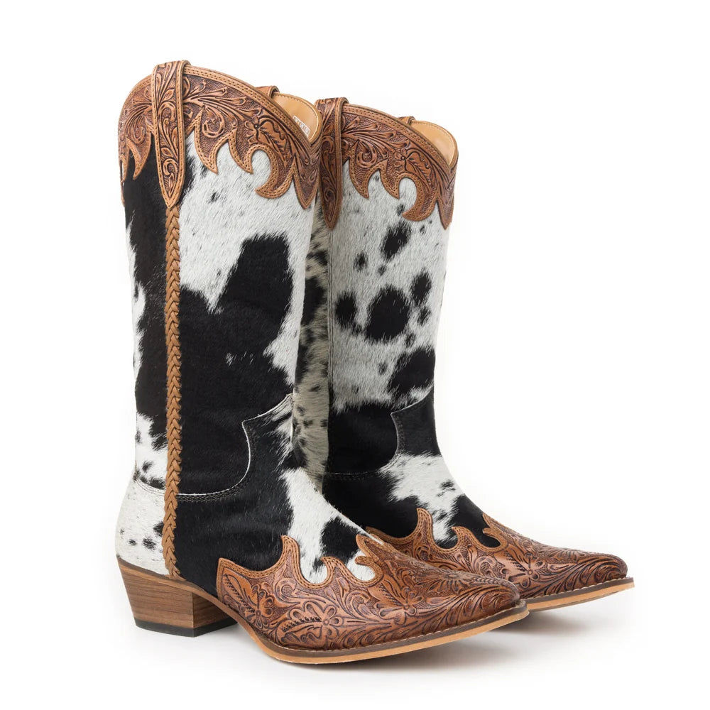 Ladies Myra Adelaide Hair-On High Top Boots