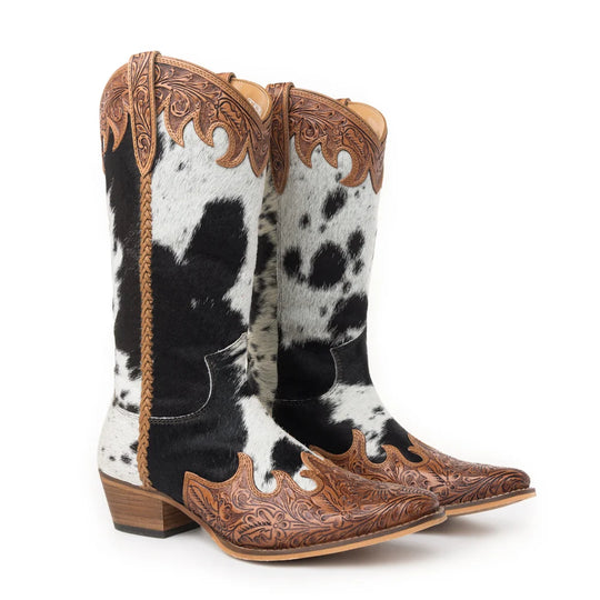 Ladies Myra Adelaide Hair-On High Top Boots