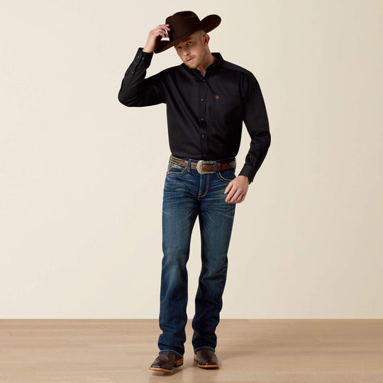 Men's Ariat Black Twill Classic Fit Shirt - 10000502