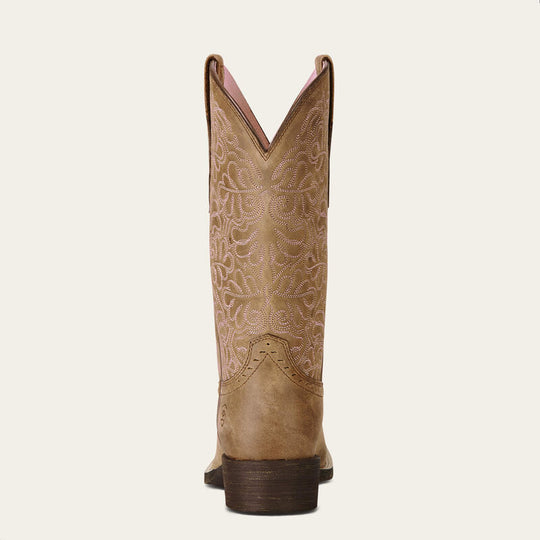 Ladies Ariat Round Up Remuda Wide Square Toe Western Boot - 10019906