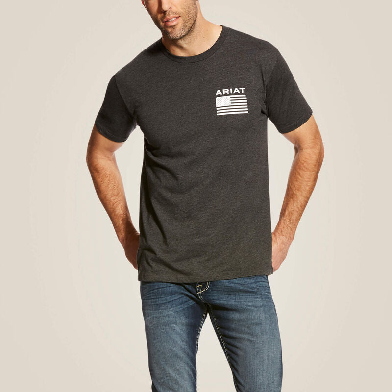 T-shirt Ariat Charcoal Freedom pour hommes - 10025209