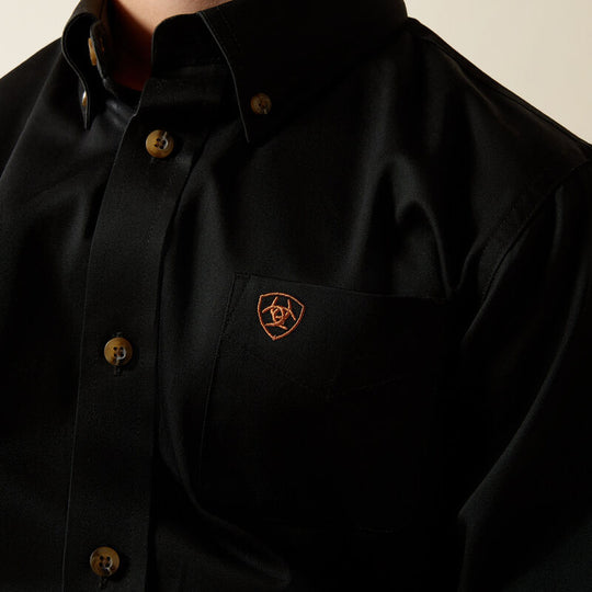 Kids Ariat Solid Twill Classic Fit Shirt - 10030161