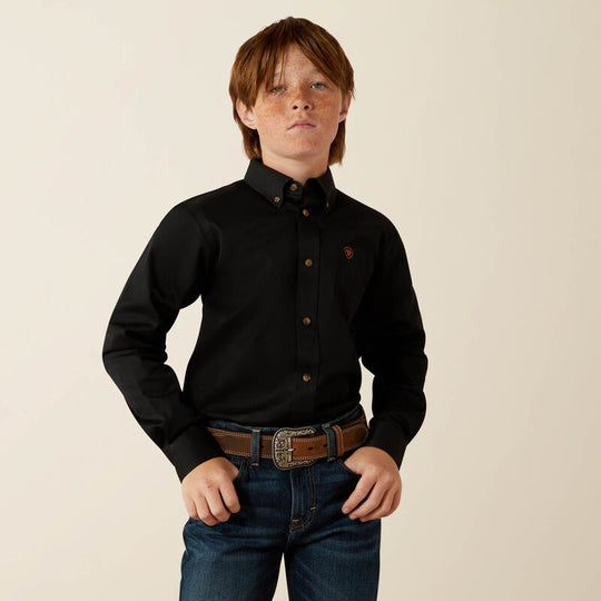 Kids Ariat Solid Twill Classic Fit Shirt - 10030161