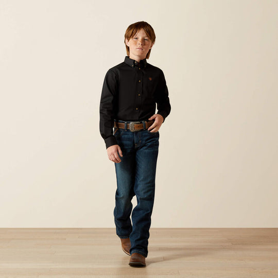 Kids Ariat Solid Twill Classic Fit Shirt - 10030161