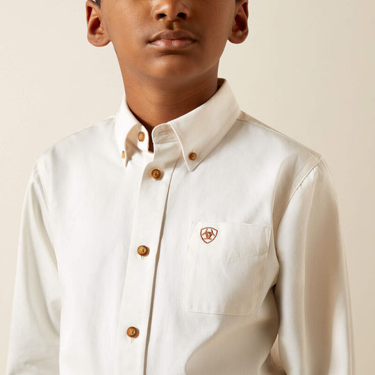 Kids Ariat Solid Twill Classic Fit Shirt - 10030161