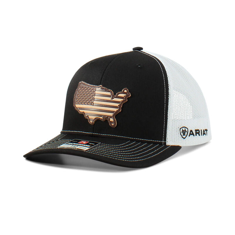 Ariat USA Flag Patch Maille blanche Snapback - A300008801