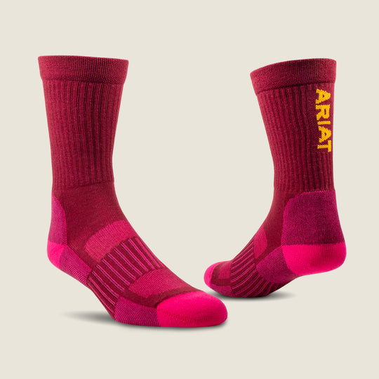 Ladies Ariat Performance Crew Work Sock 2 Pack  - 10051906