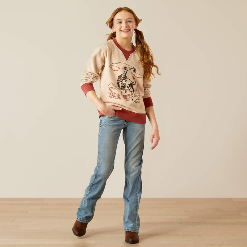 Girls Ariat Bronc Junior Sweatshirt - 10053886