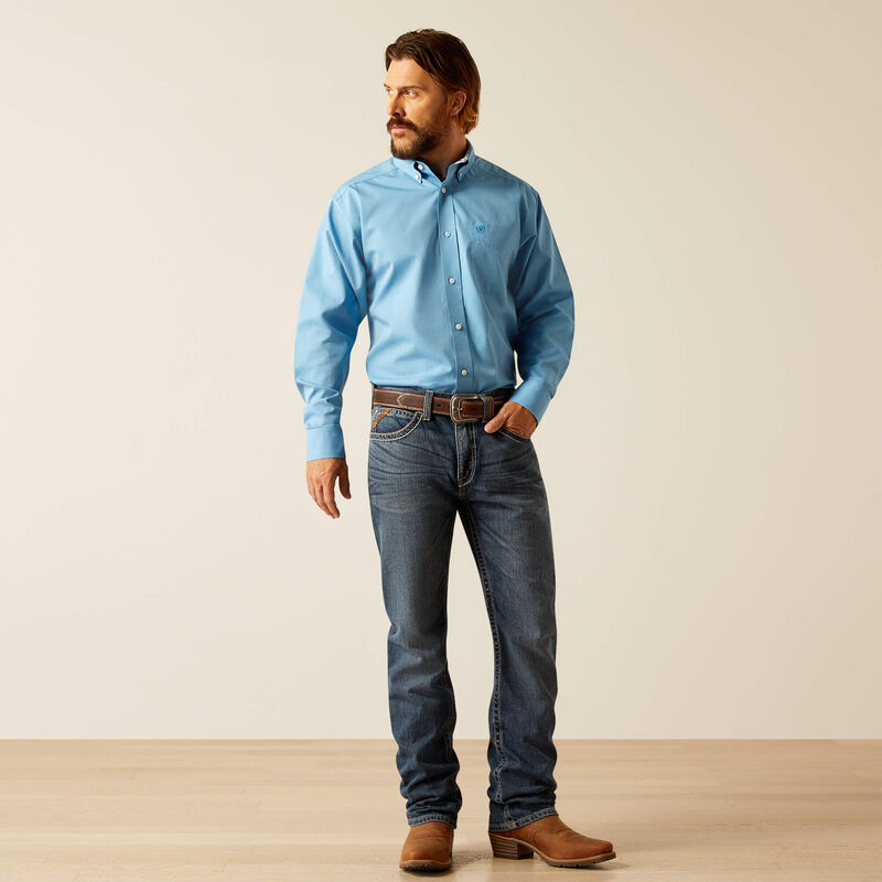 Men's Ariat Wrinkle Free Solid Classic Fit Shirt - 10055278