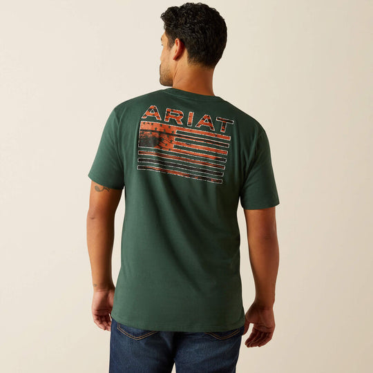 Men'a Ariat Rustic Wood Flag T-Shirt - 10058890