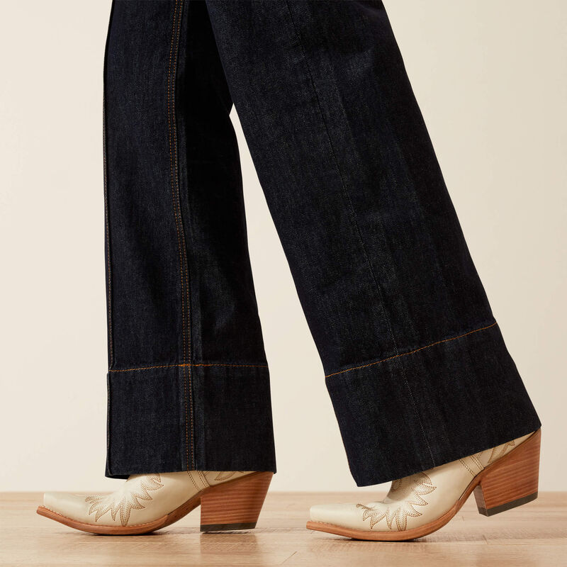Ladies Ariat Ultra High Rise Tomboy Western Utility Wide Leg Jean -