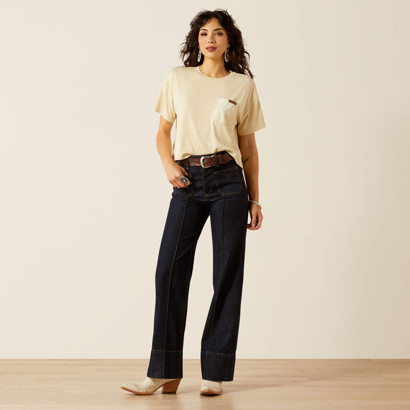 Ladies Ariat Ultra High Rise Tomboy Western Utility Wide Leg Jean -