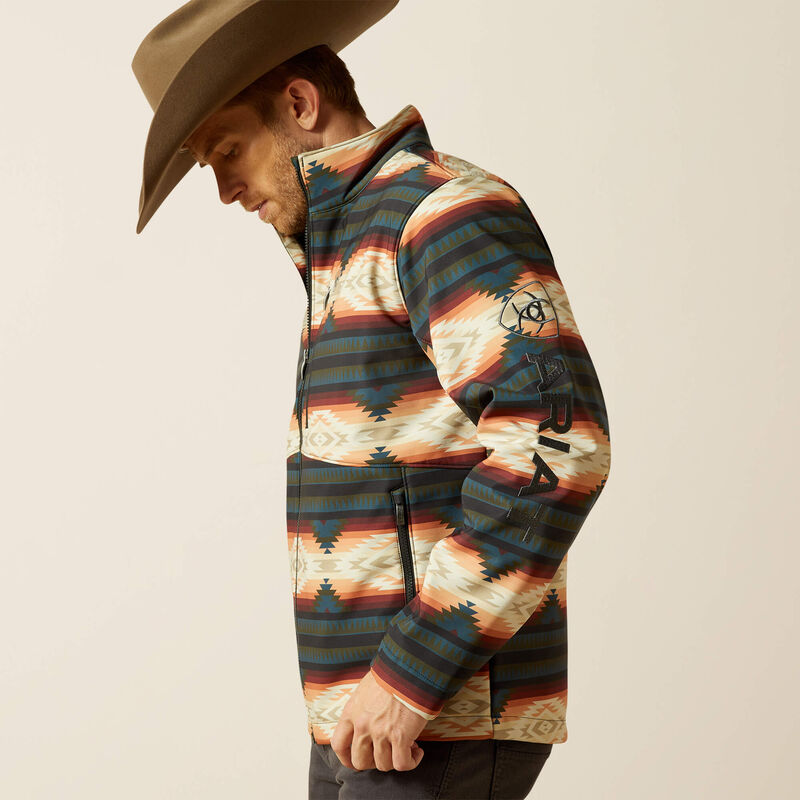 Men's Ariat Logo Softshell Red Southwest Jacket - 10062583