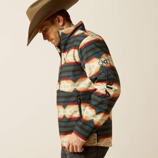 Men's Ariat Logo Softshell Red Southwest Jacket - 10062583