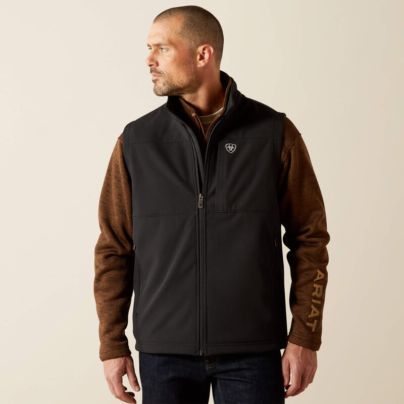 Men's Ariat Black Vernon Softshell Vest - 10062600
