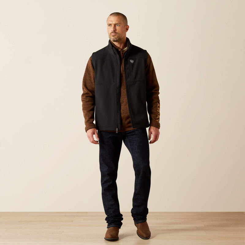 Men's Ariat Black Vernon Softshell Vest - 10062600