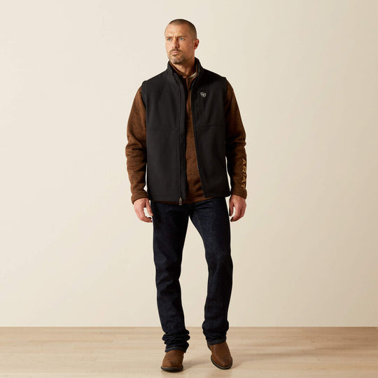 Men's Ariat Black Vernon Softshell Vest - 10062600
