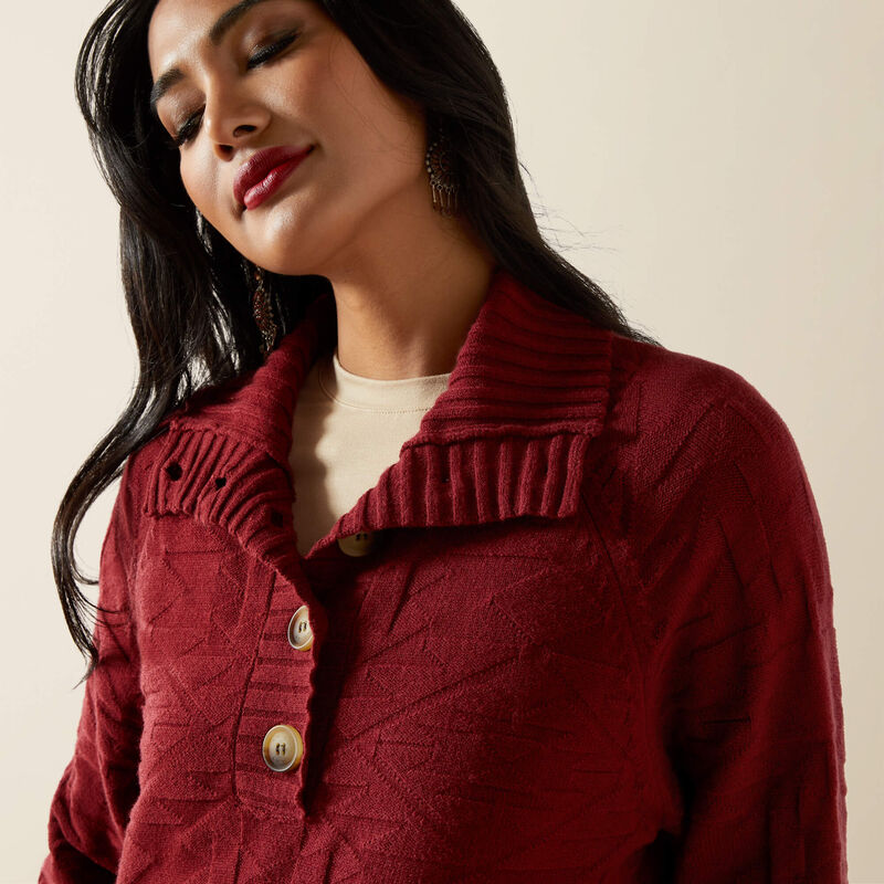 Ladies Ariat Ornate Cabernet Pullover Sweater - 10062810