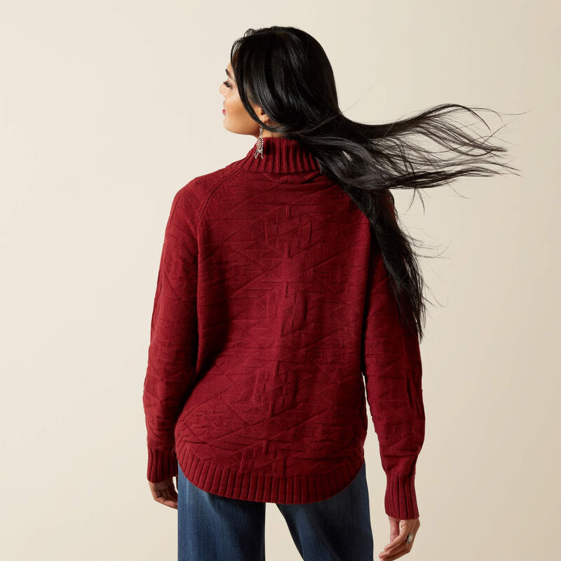 Ladies Ariat Ornate Cabernet Pullover Sweater - 10062810