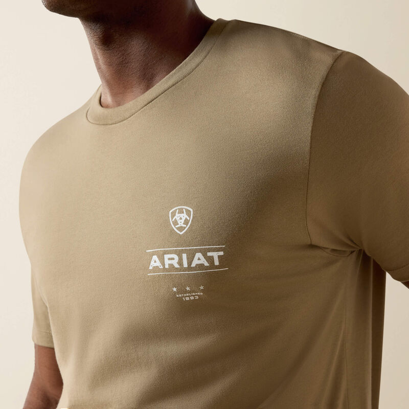 Men's Ariat Wooden Diamond Flag V2 Buckle Classic Fit T-Shirt - 10070421
