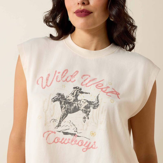 Ladies Ariat Wild West Cropped T-Shirt - 10071110