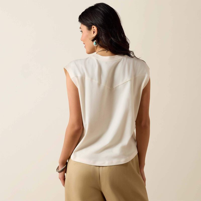 Ladies Ariat Wild West Cropped T-Shirt - 10071110