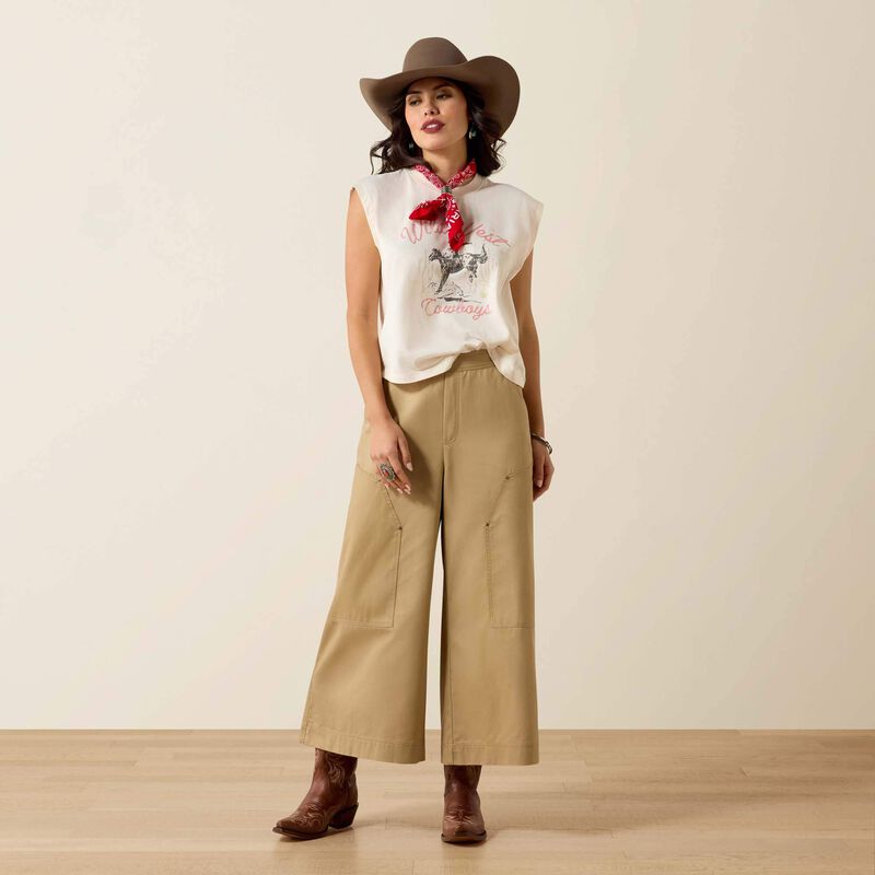 Ladies Ariat Wild West Cropped T-Shirt - 10071110