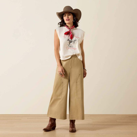 Ladies Ariat Wild West Cropped T-Shirt - 10071110