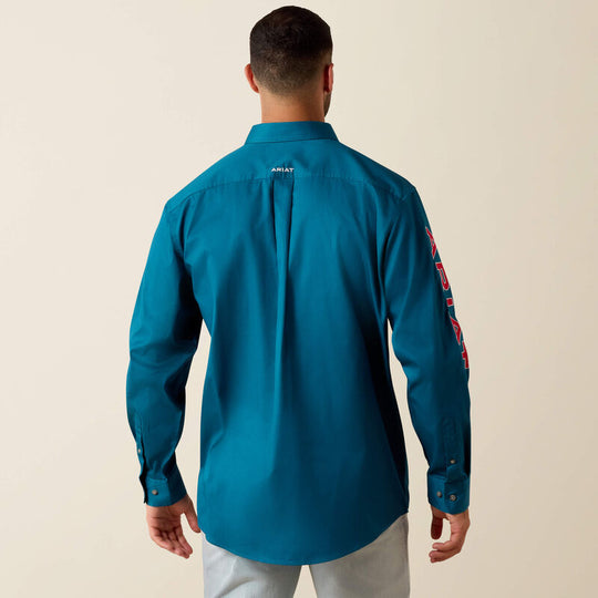 Men's Ariat Team Logo Lightweight Twill Classic Fit Shirt - 10071684