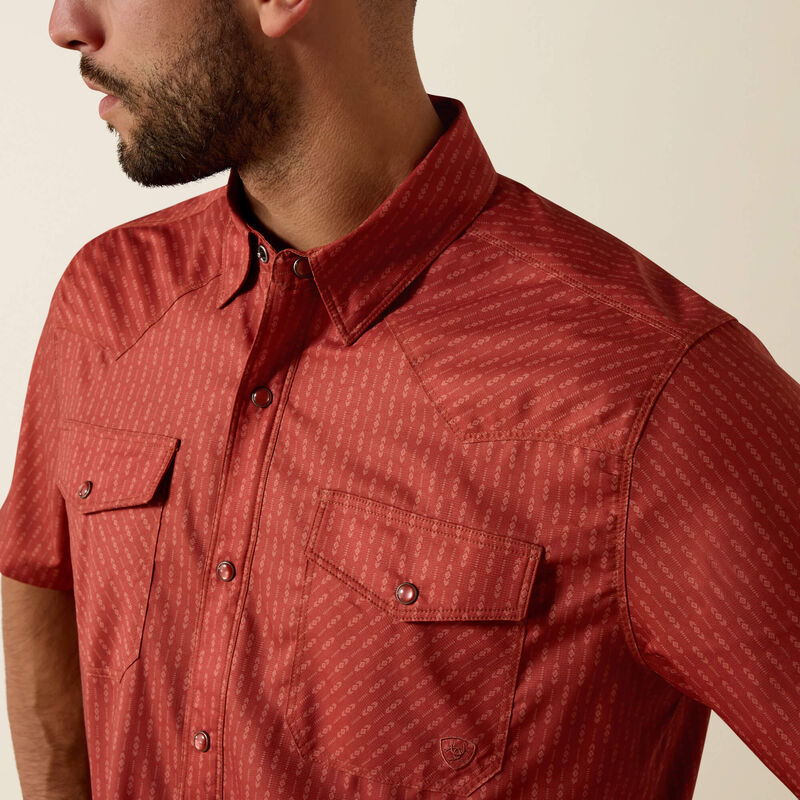 Men's Ariat Printed VentTEK Western Fitted Snap Shirt - 10073421