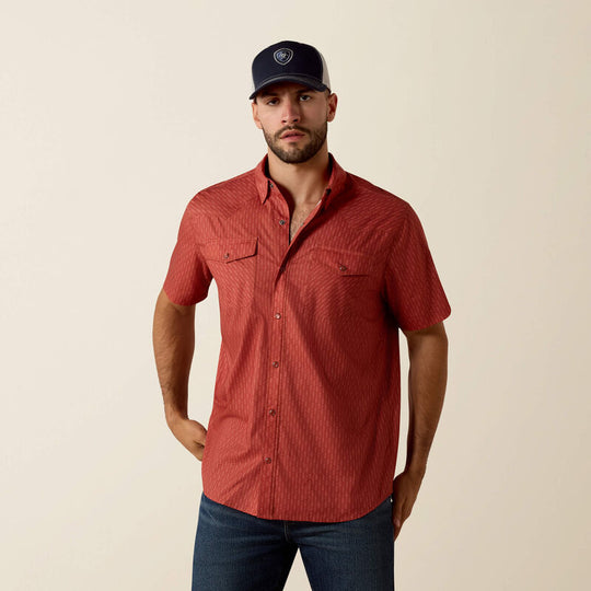 Men's Ariat Printed VentTEK Western Fitted Snap Shirt - 10073421
